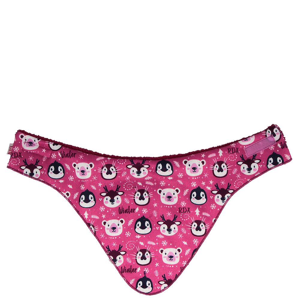 RDX zimní nákrčník na suchý zip - zvířátka tm.růžová