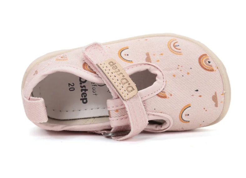 D.D.step barefoot plátěnky/bačkorky C086-61991 baby pink 
