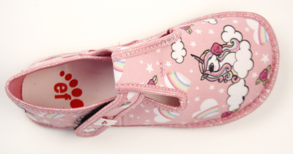 Ef barefoot bačkory 395 Pink Unicorn