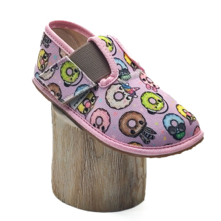 PEGRES barefoot papučky BF01 donut růžová