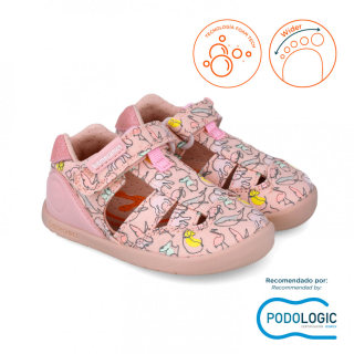 BIOMECANICS - barefoot textilní sandály 252193-A032 rosa