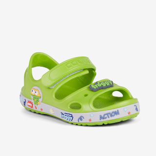 Dětské sandály Coqui YOGI 8861-632-1546 party green hero + amulet