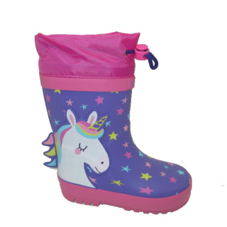Holínky Wink BD52026 jednorožec PURPLE/PINK 